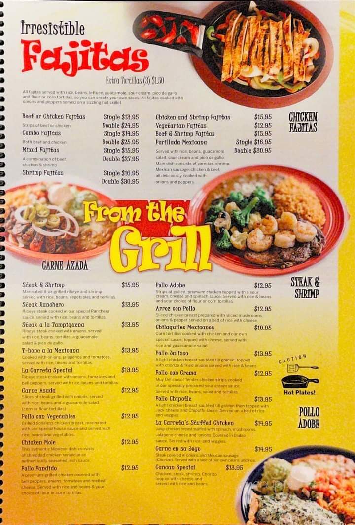 La Carreta Mexican Restaurant - Saint Charles, MO menu_pic