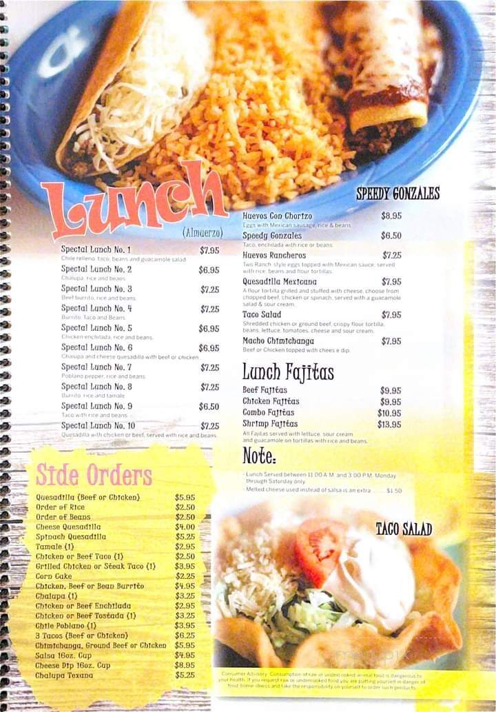 La Carreta Mexican Restaurant - Saint Charles, MO menu_pic