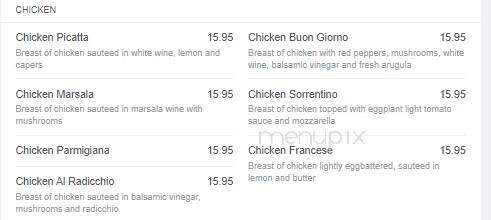 Buongiorno's Ristorante - Dumont, NJ menu_pic