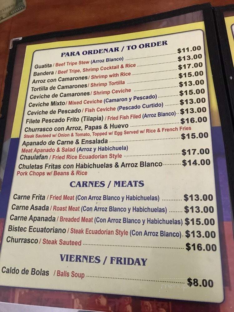 El Lider Bar & Restaurant - Bronx, NY menu_pic