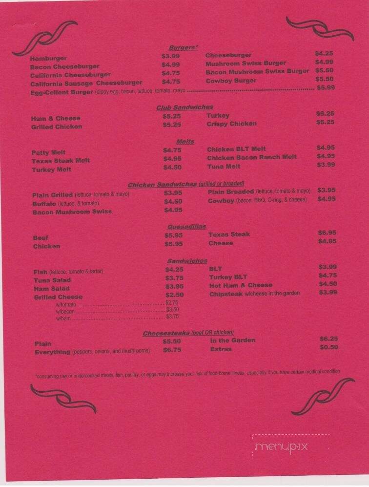 Kozy Korner Restaurant - Benton, PA menu_pic