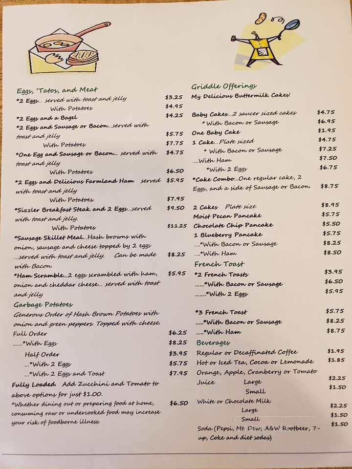 Candy's Merrimac Cafe - Merrimac, WI menu_pic