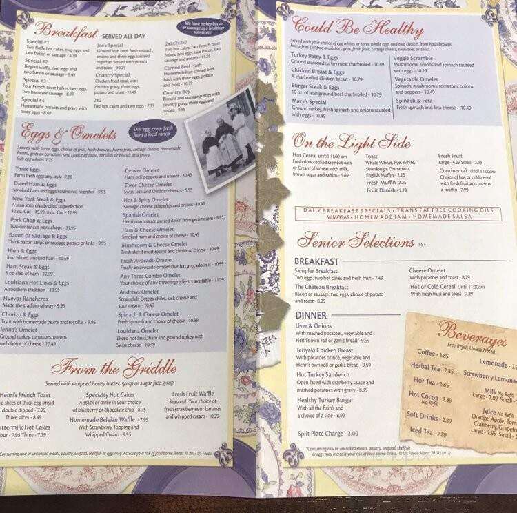 Henri's Cafe - Oxnard, CA menu_pic