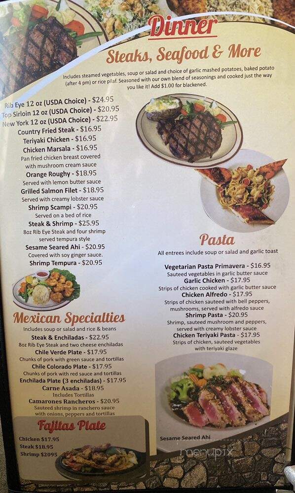 Gracian Grill - Tehachapi, CA menu_pic