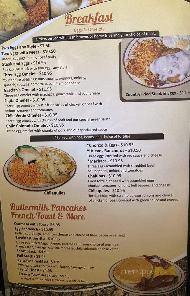 Gracian Grill - Tehachapi, CA menu_pic