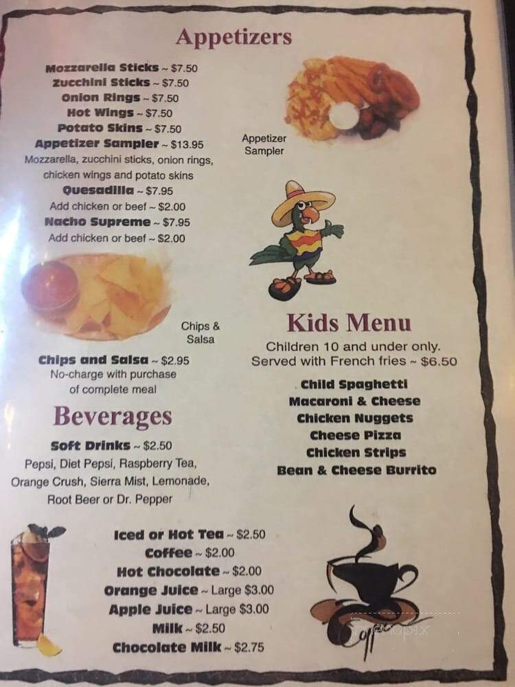 Gracian Grill - Tehachapi, CA menu_pic