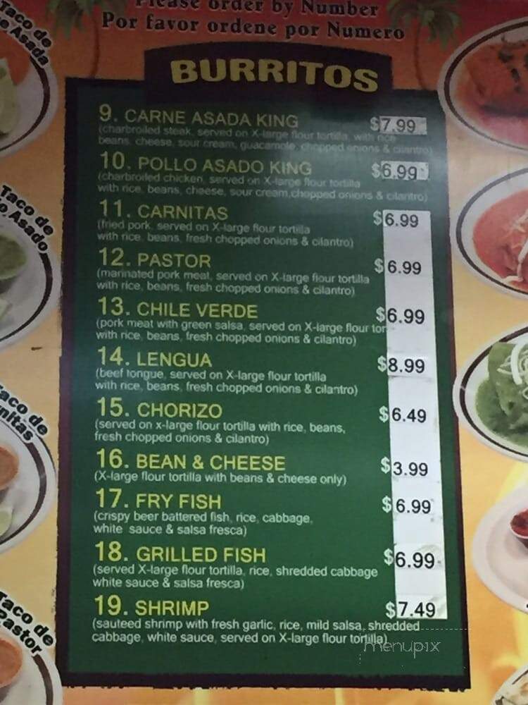 Cancun Restaurant - Huntington Beach, CA menu_pic