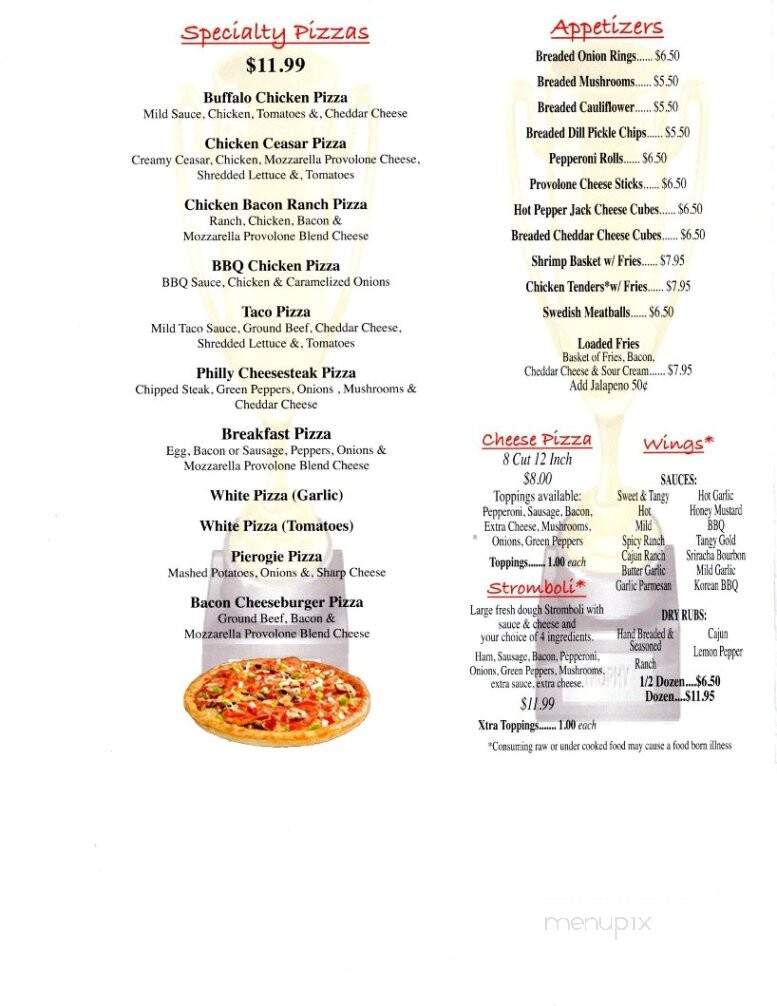 Trophy's Bar & Grill - Johnstown, PA menu_pic