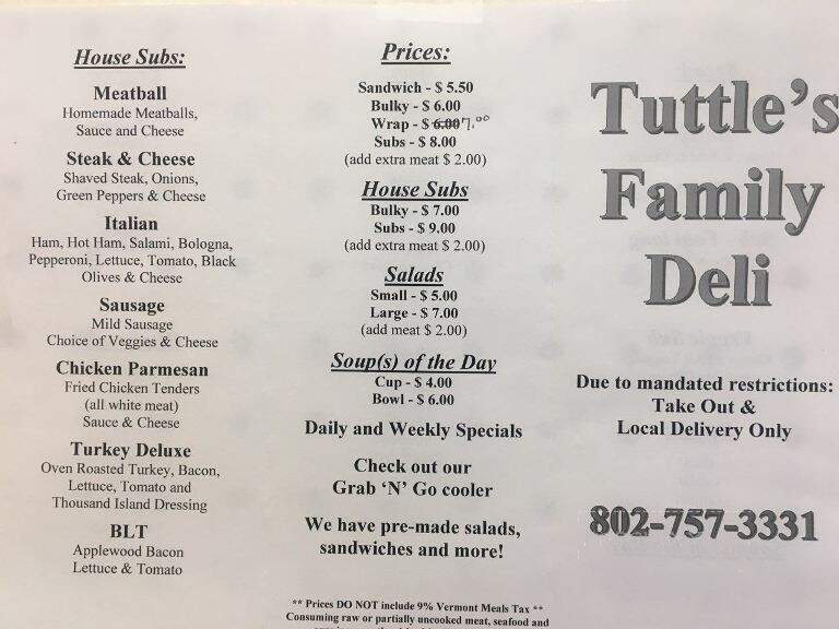 Tuttles Family Diner - Newbury, VT