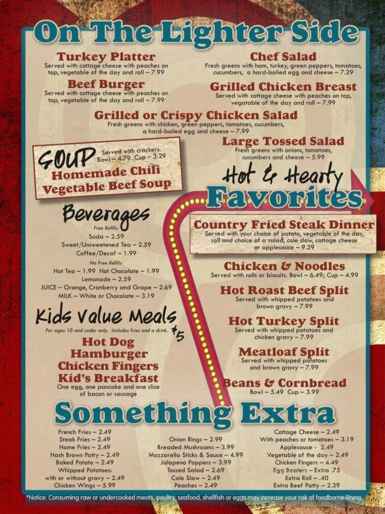 A & A Truck Plaza - Jackson, OH menu_pic