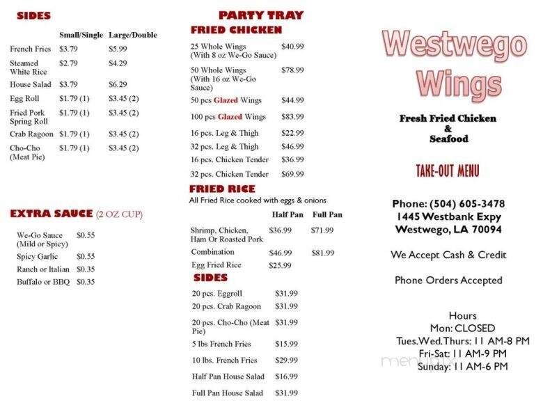 Westwego Wings - Westwego, LA