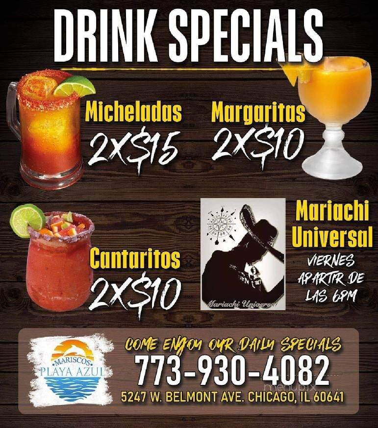 Mariscos Playa Azul - Chicago, IL menu_pic