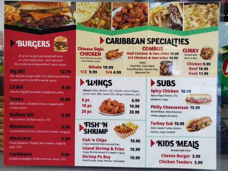 Uncle Bill's Cafe - Pembroke Pines, FL menu_pic