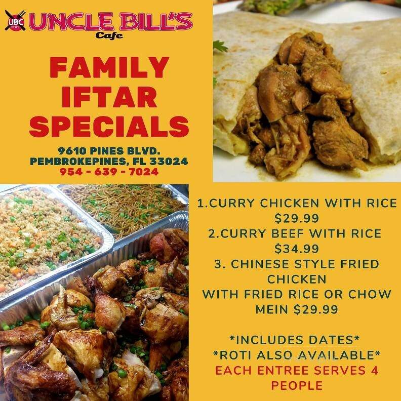 Uncle Bill's Cafe - Pembroke Pines, FL menu_pic