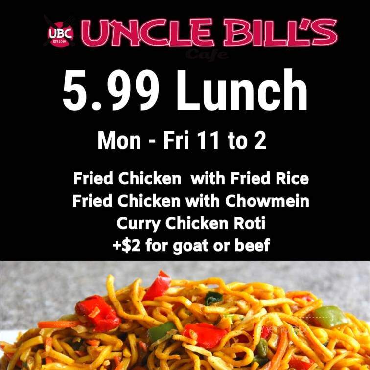 Uncle Bill's Cafe - Pembroke Pines, FL menu_pic