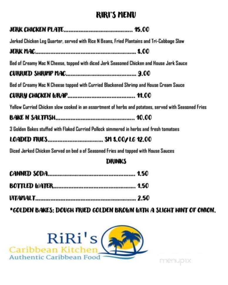 RiRi's Caribbean Kitchen - San Antonio, TX menu_pic