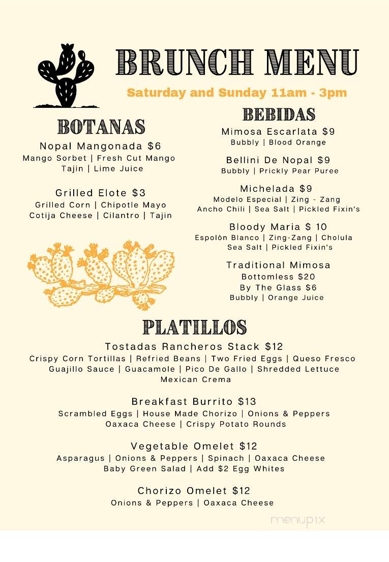 Nopal by Cintron - Gainesville, FL menu_pic