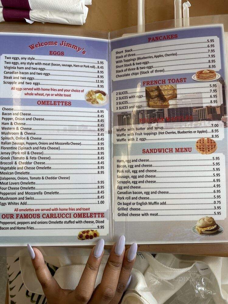 Jimmy's Breakfast - Seaside Heights, NJ menu_pic
