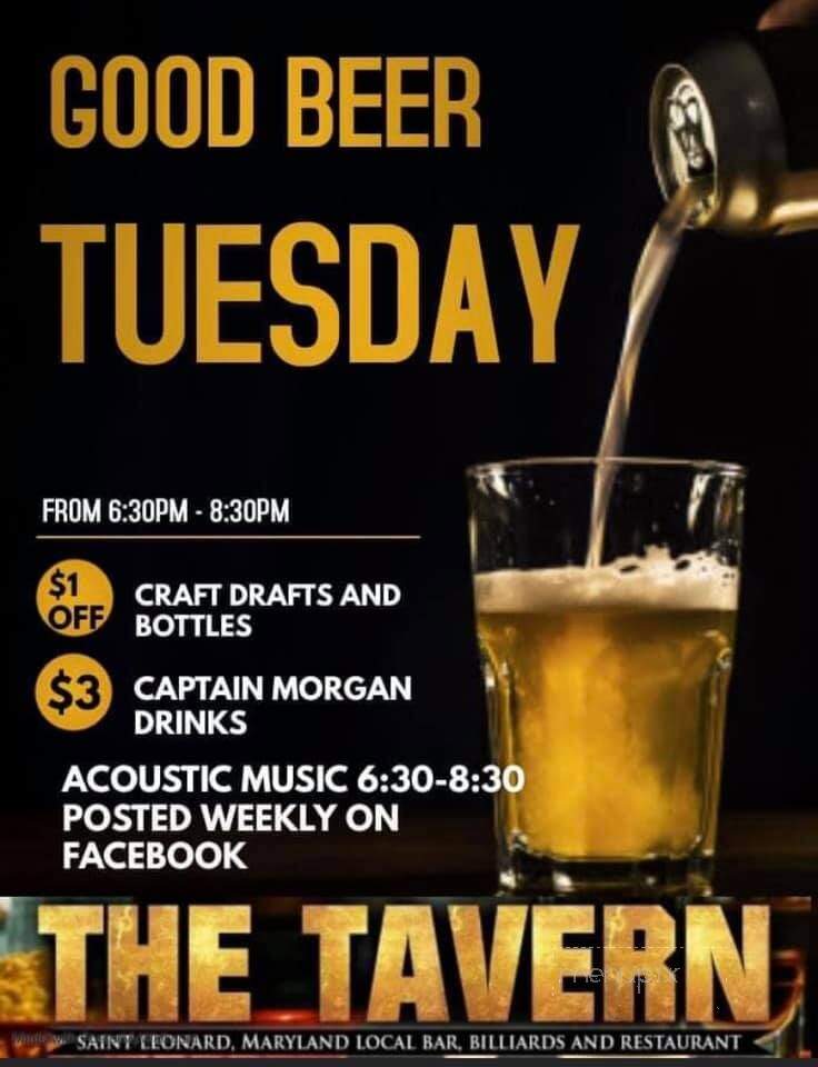 The Tavern - Saint Leonard, MD menu_pic