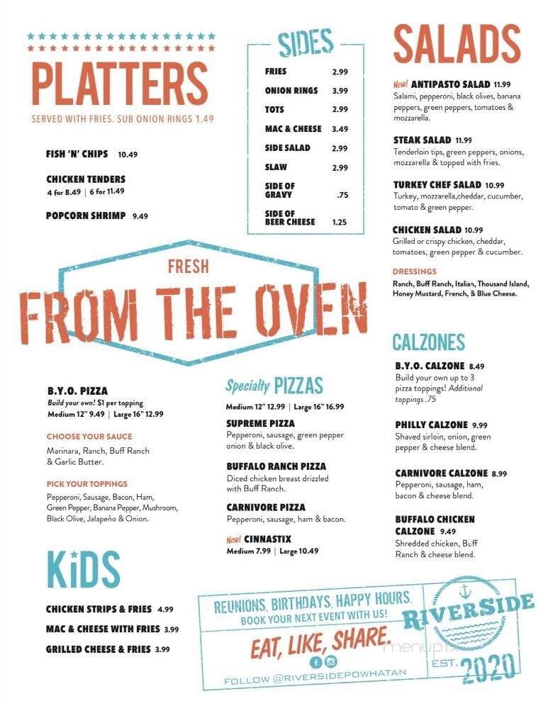 Riverside Restaurant - Powhatan Point, OH menu_pic