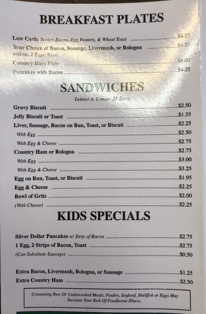 Pats Drive In - Cherryville, NC menu_pic