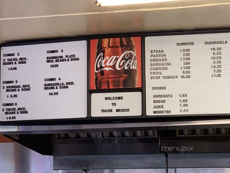 Tacos Mexico - Richmond, VA menu_pic
