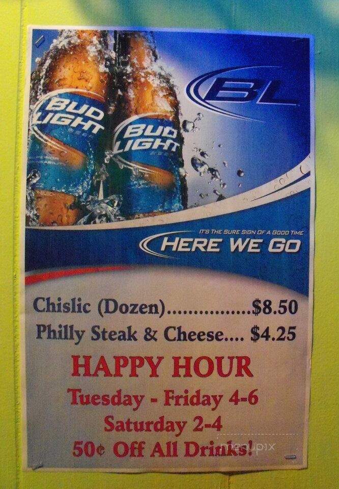 Corner Bar & Lounge - Tyndall, SD menu_pic
