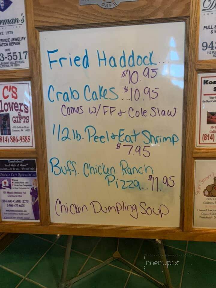 Iron Horse Bar & Grille - Gallitzin, PA menu_pic