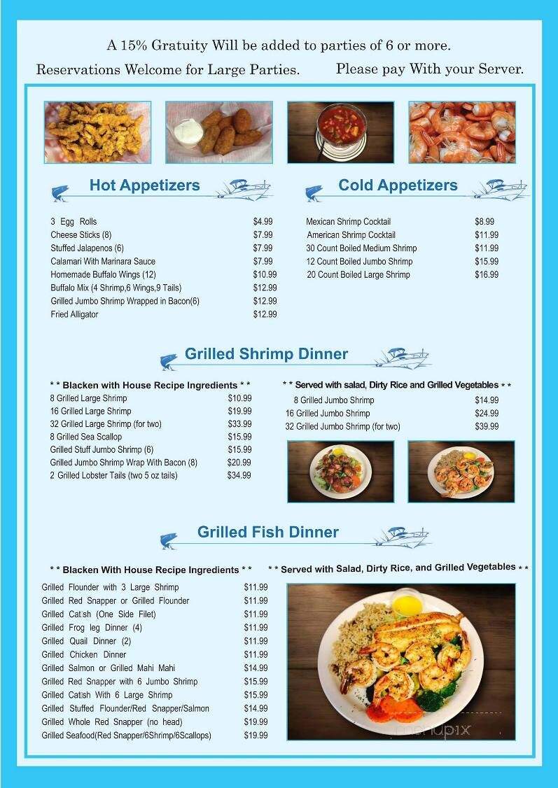 Baymont Seafood - Nacogdoches, TX menu_pic