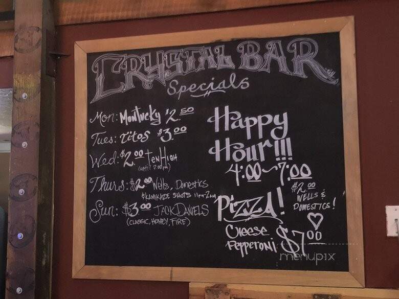 Crystal Bar - Bozeman, MT menu_pic
