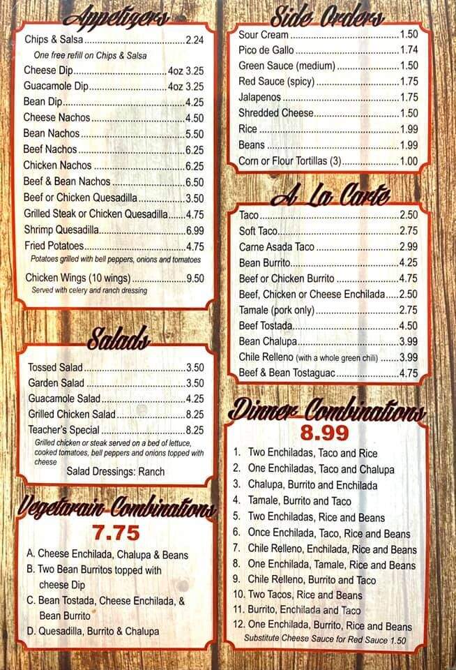El Herradura - Huntsville, AL menu_pic