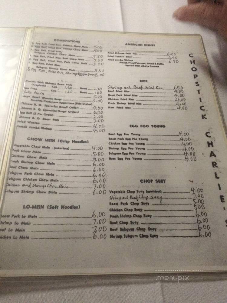 Chopstick Charley's - Jacksonville, FL menu_pic