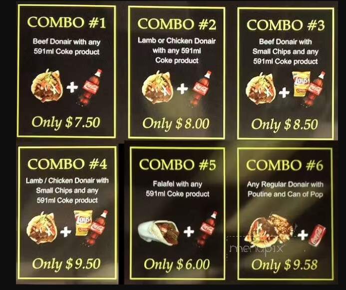 Donair Top - Maple Ridge, BC menu_pic