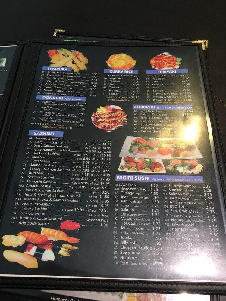 Osaka Sushi Japanese Restaurant - Vancouver, BC menu_pic