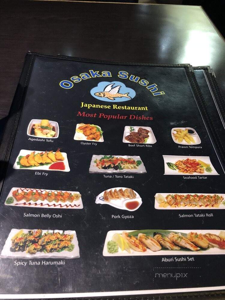 Osaka Sushi Japanese Restaurant - Vancouver, BC menu_pic