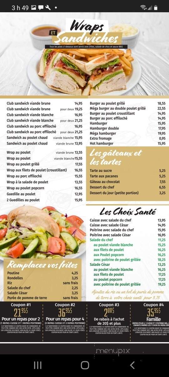 Coq-O-Bec - Saint-Jerome, QC menu_pic