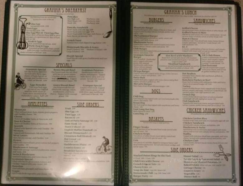 Gramma's Family Restaurant - Cascade, ID menu_pic