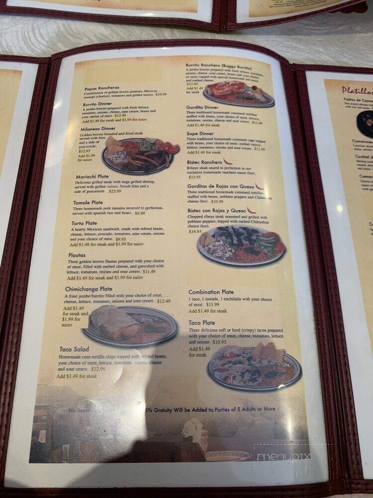 El Mariachi II - Lansing, IL menu_pic