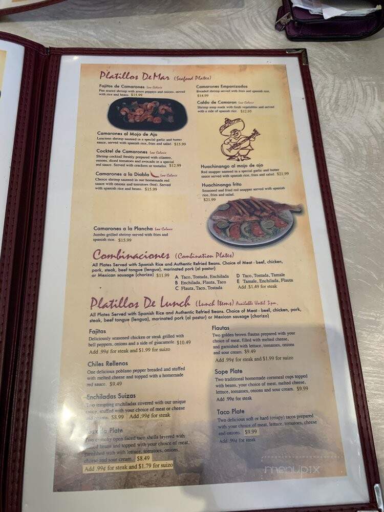 El Mariachi II - Lansing, IL menu_pic