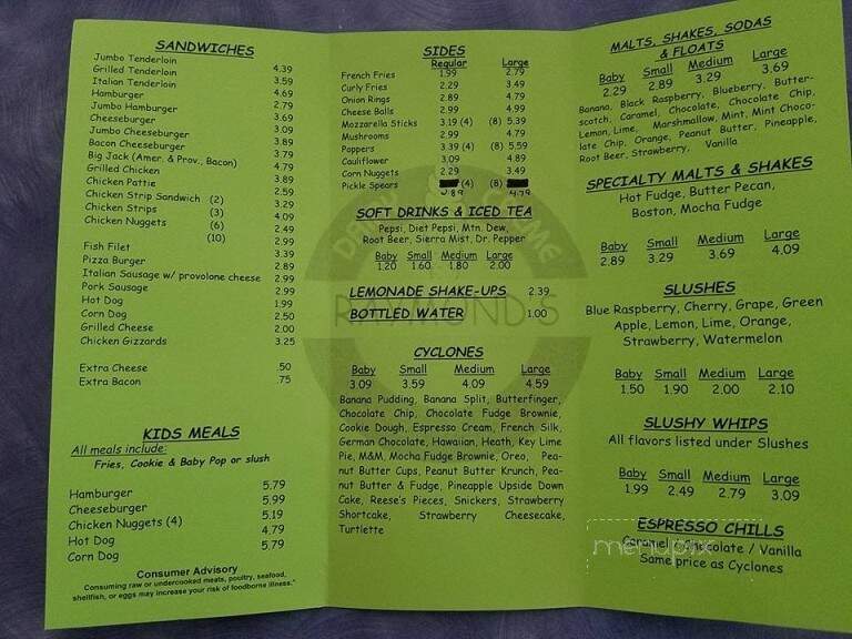 Raymonds Dairy Creme - Centerville, IA menu_pic