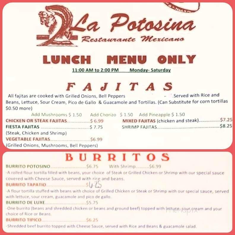 Lapotosina Restaurant - Princeton, KY menu_pic