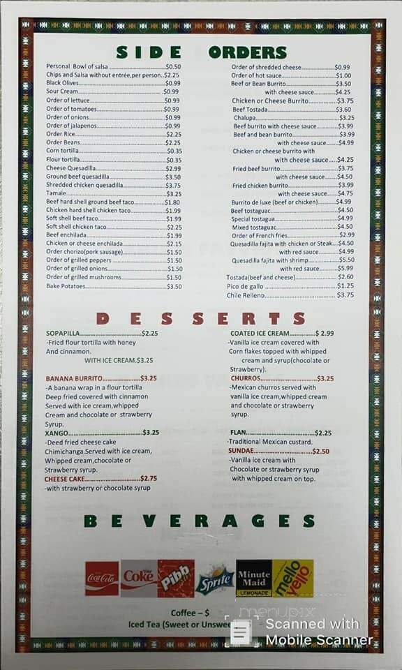 Lapotosina Restaurant - Princeton, KY menu_pic