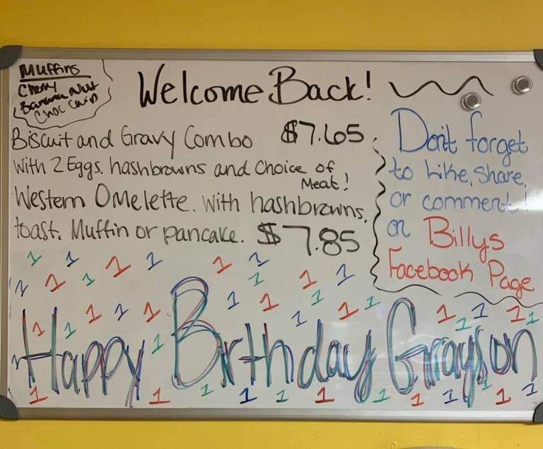 Billy's Cafe - Omaha, NE menu_pic