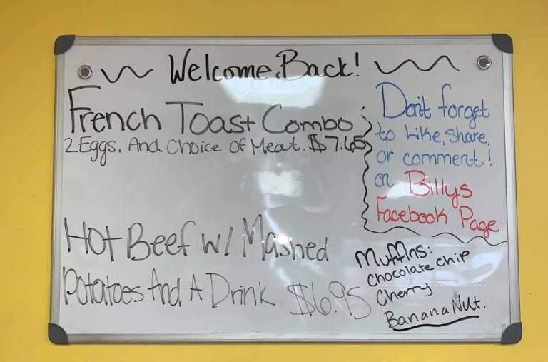 Billy's Cafe - Omaha, NE menu_pic