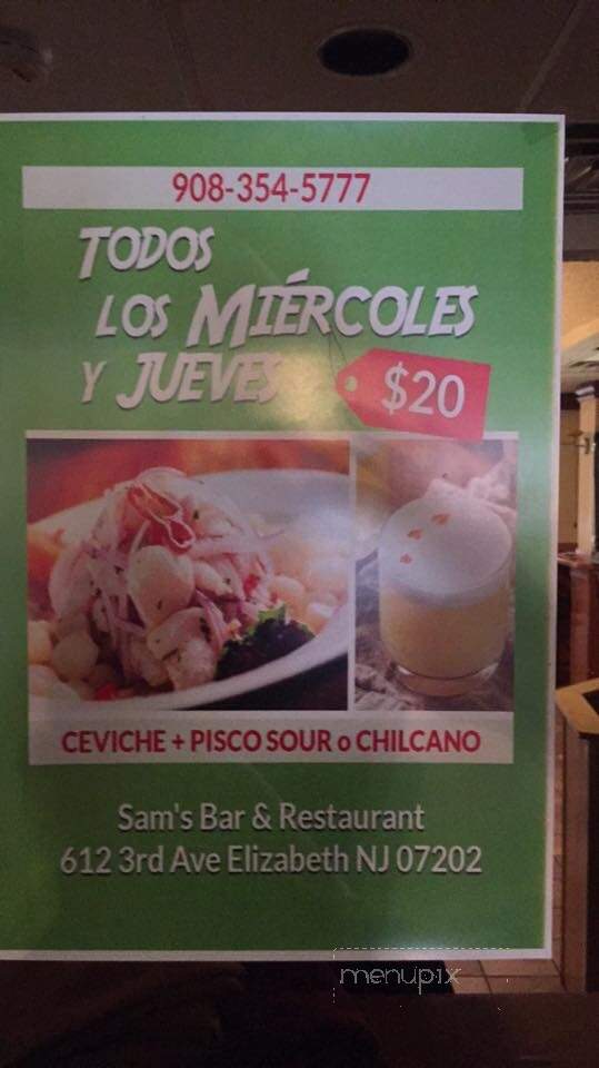Sam's Bar & Restaurant - Elizabeth, NJ menu_pic