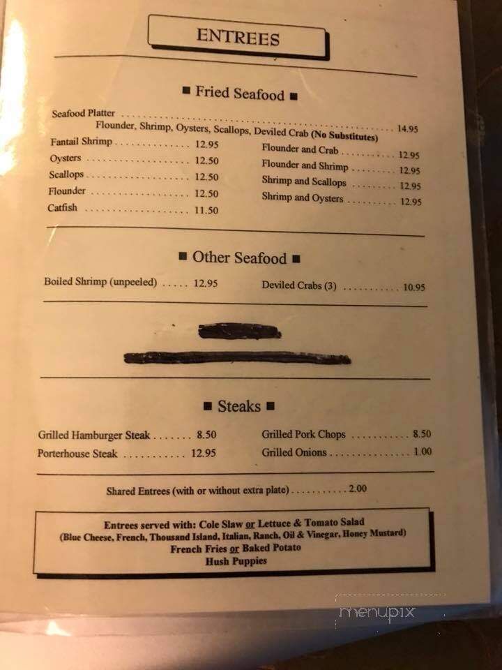 Edisto Motel - Jacksonboro, SC menu_pic