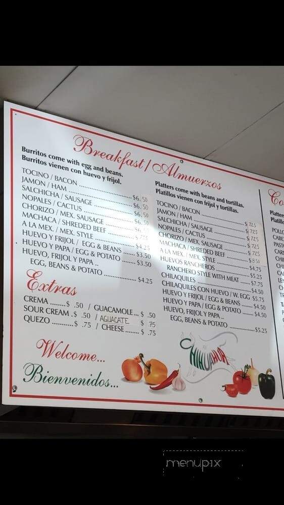 Ay Chihuahua - Fillmore, CA menu_pic