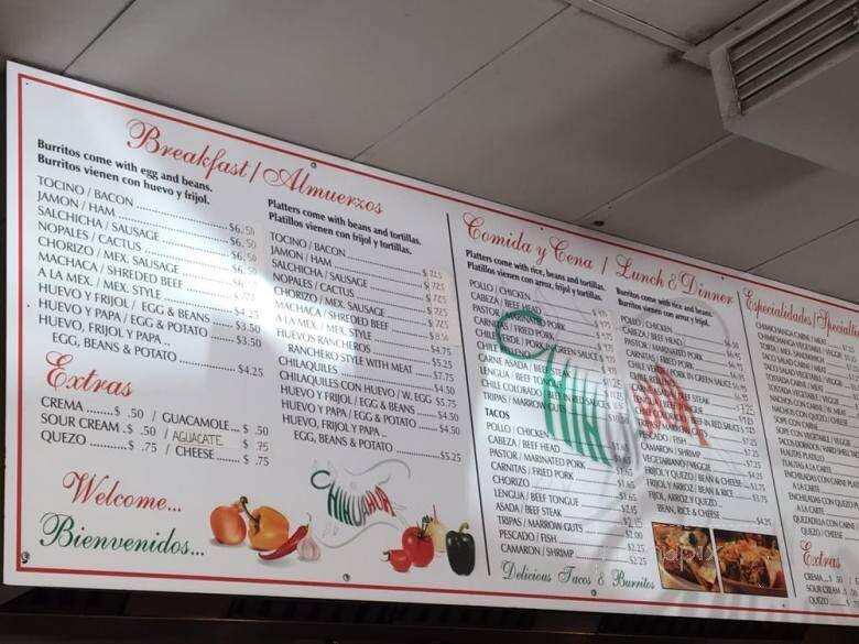 Ay Chihuahua - Fillmore, CA menu_pic