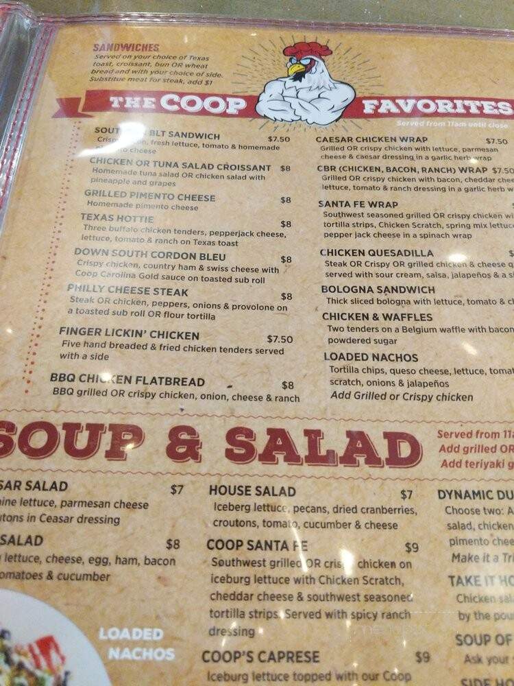 The Coop - Spindale, NC menu_pic