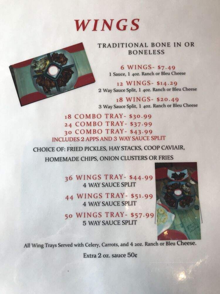 The Coop - Spindale, NC menu_pic